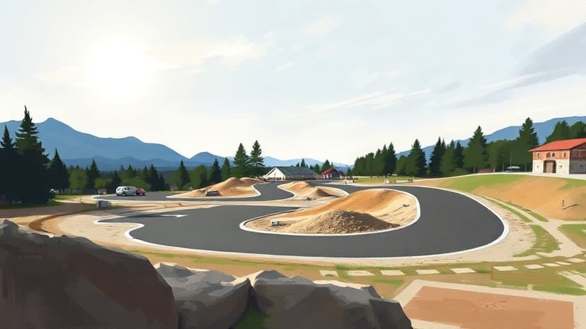 Construction of New Asphalt Pump Track at Mt. Nelson Athletic Park in Invermere