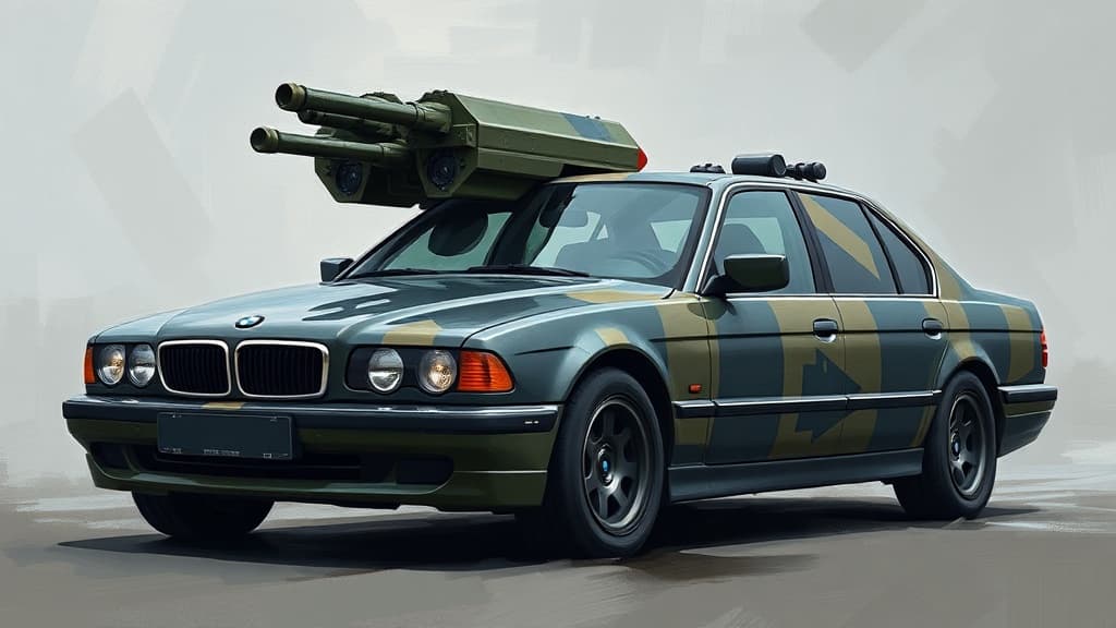 Ukrainian Armed Forces Develop Mobile Mini MLRS Using BMW and Grad Rockets