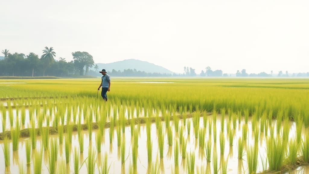 Smart Rice Farming in Thailand Reduces Carbon Emissions by 44.5 Tons Over 12 Hectares